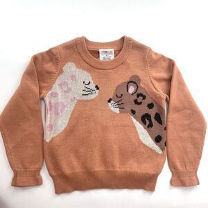 Cartwheels knit cardigan sweater Ruffle Leopard NWT 4T $63 MSRP